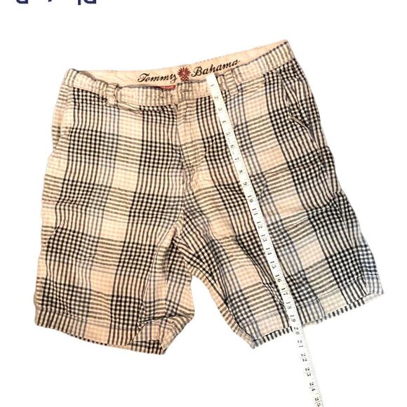 Tommy Bahama linen silk blend plaid flat front shorts - Picture 8 of 8